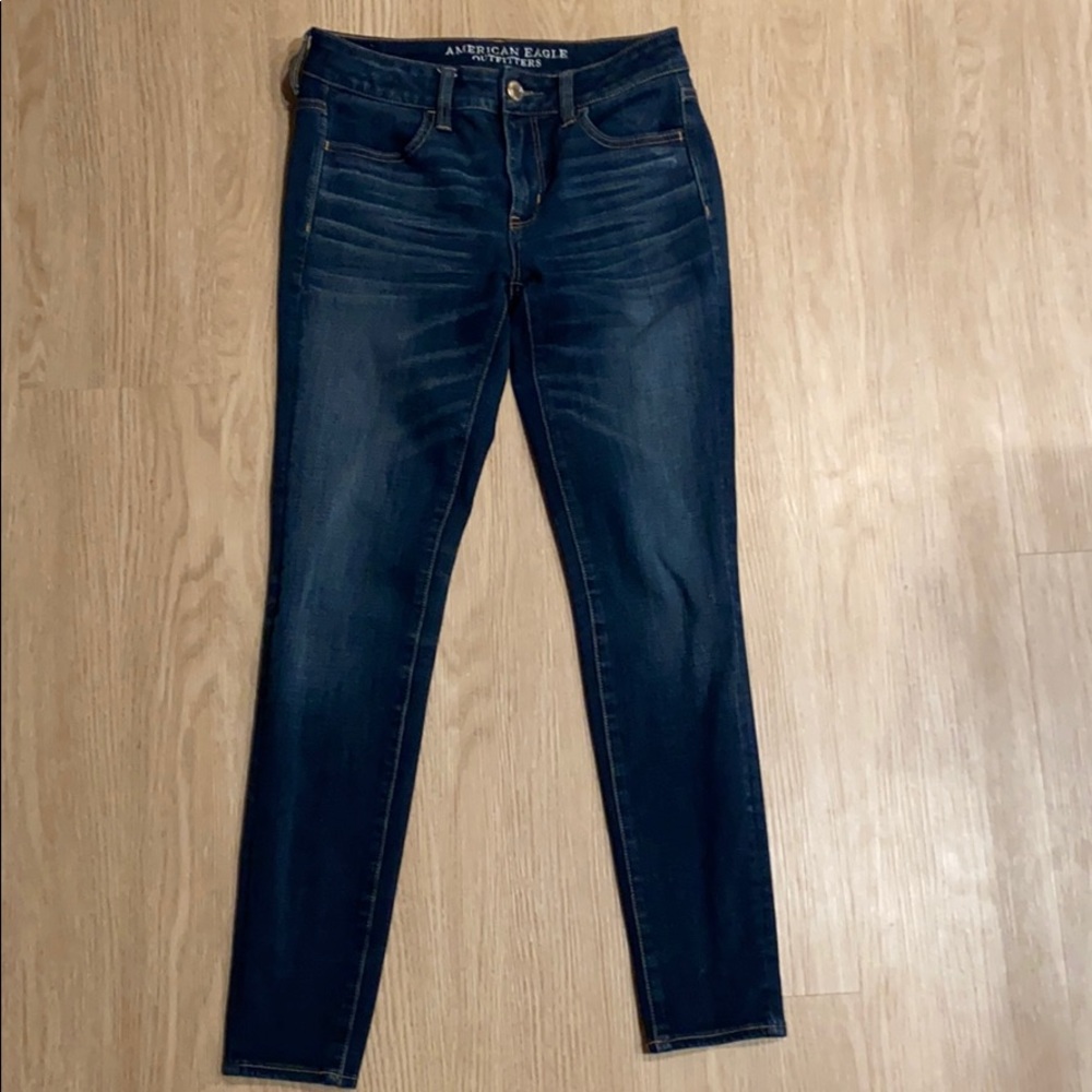 American eagle dark wash skinny jeans